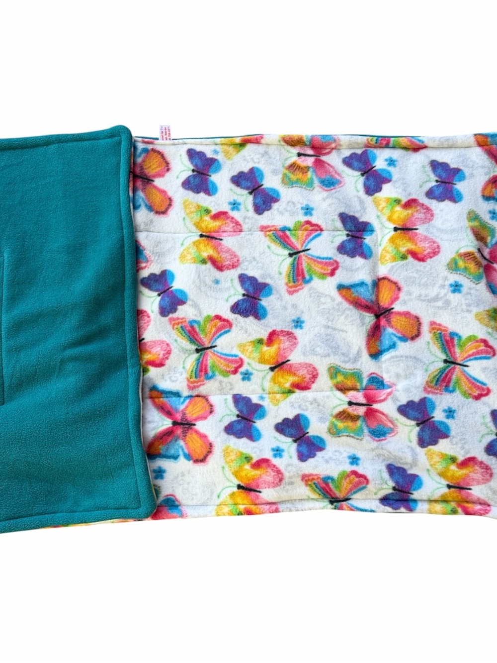 Guinea Pig Midwest Fleece Cage Liner 24”x 47” Reusable New Butterfly Teal